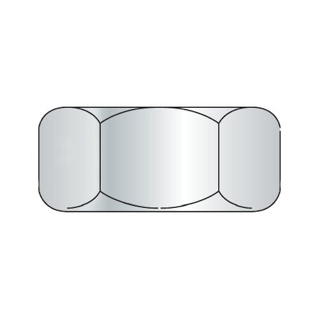 Newport Fasteners Hex Nut, 1-1/4"-7, Steel, Grade 2, Zinc Plated, 1-1/16 in Ht, 80 PK NB319300B-80